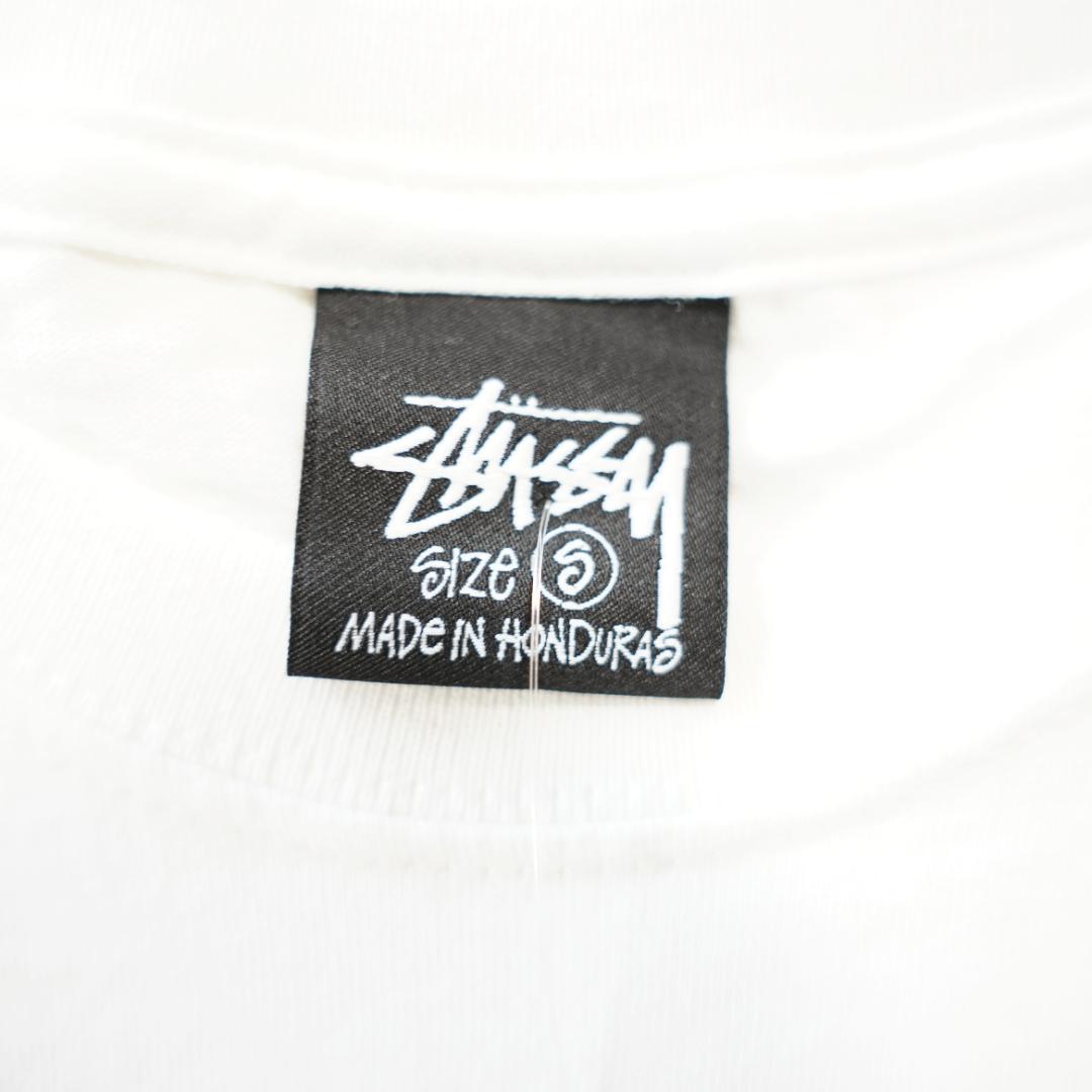 【新品タグ付】STUSSY　ステューシー　ストックロゴ半袖Tシャツ　白　Sサイズ