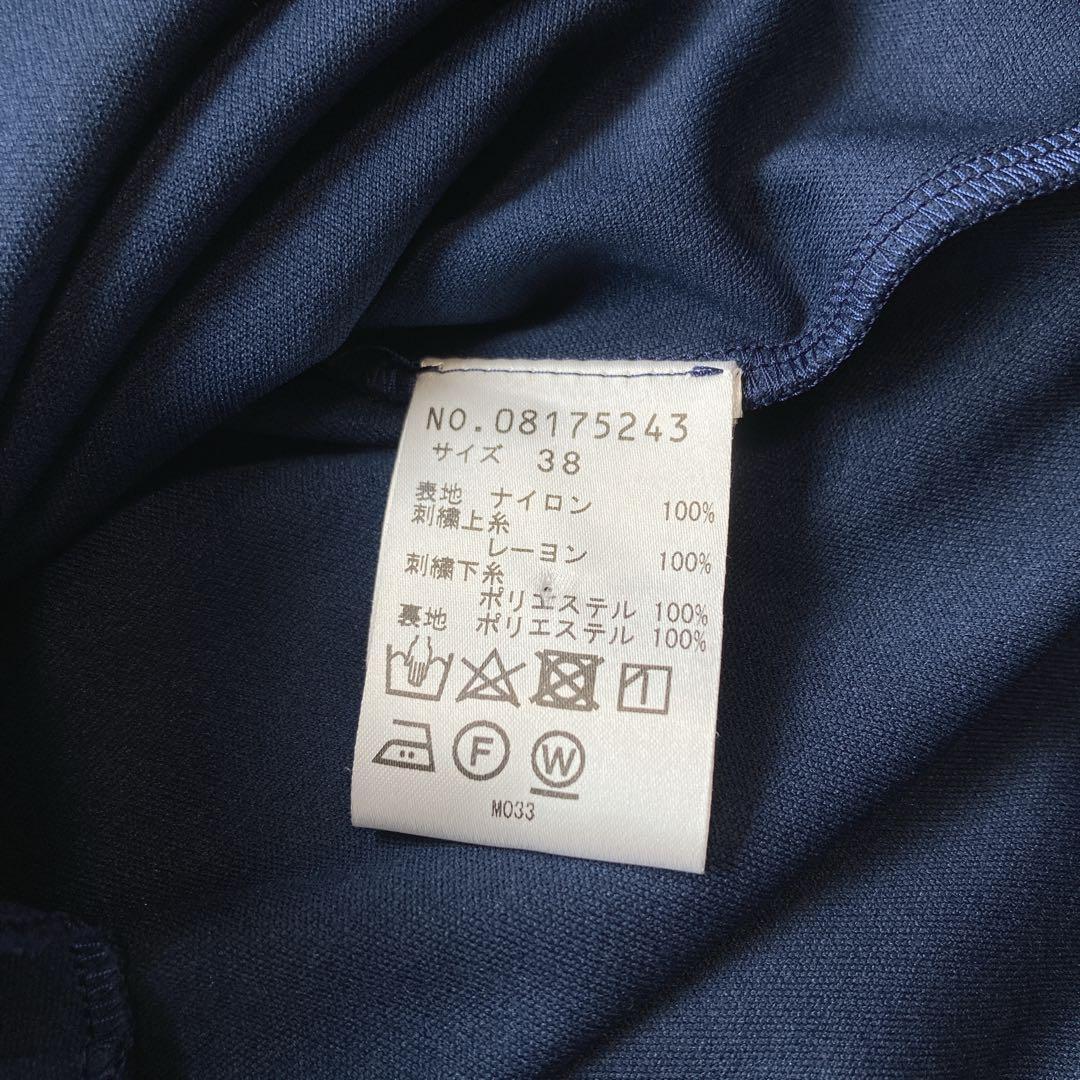 VIVIENNE TAM　ラップ風ワンピース　ネイビー　刺繍　定価42000円
