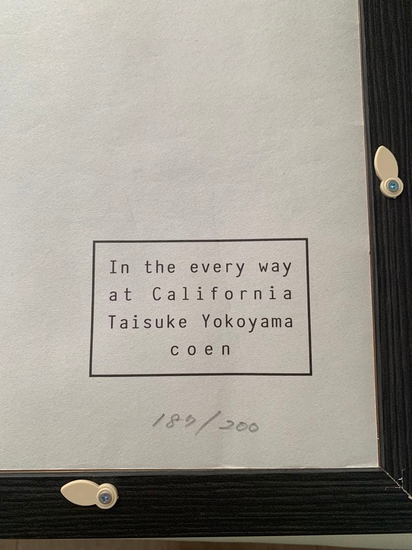 Taisuke Yokoyama 限定 フォトプリントポスター フレーム付