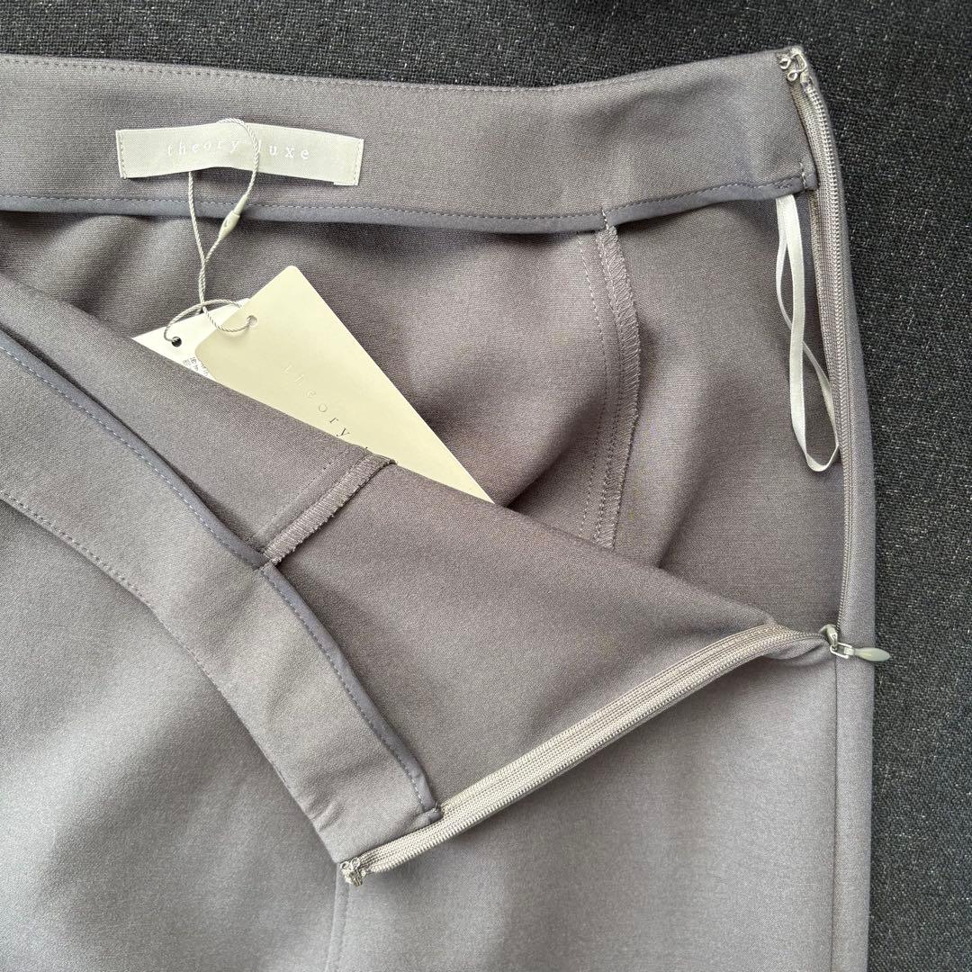 新品タグ付き♪Theory luxeフレアスカート ロング丈 ストレッチ素材 M