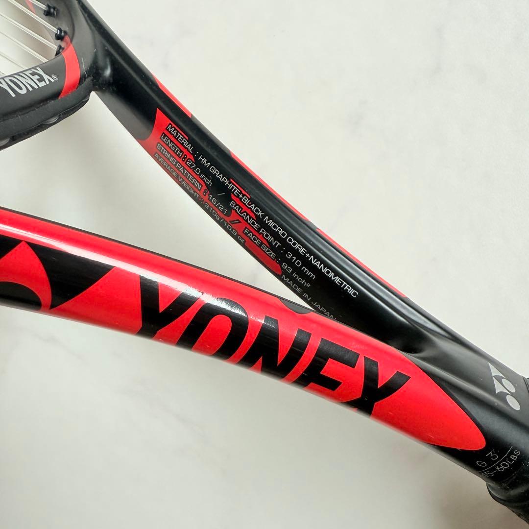 美品 YONEX VCORE Tour F 93 G3 テニスラケット 赤黒