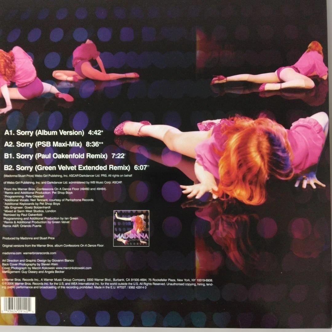 US盤 2LP Madonna hung up レコード おまけ付き Sorry