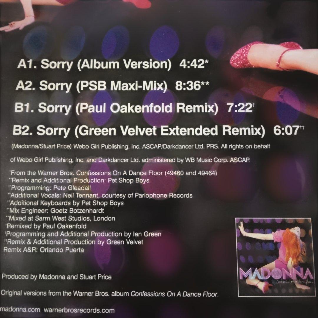 US盤 2LP Madonna hung up レコード おまけ付き Sorry