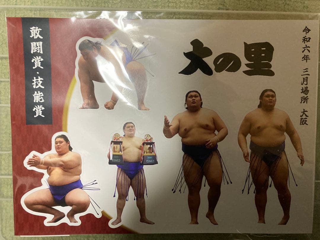未開封 大相撲 大の里 尊富士 アクリルスタンド A4ステッカーシート セット