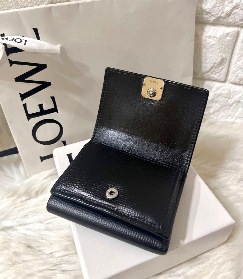 【YyY様】LOEWE ロエベ トライフォールド ブラック 三つ折り財布 箱付き