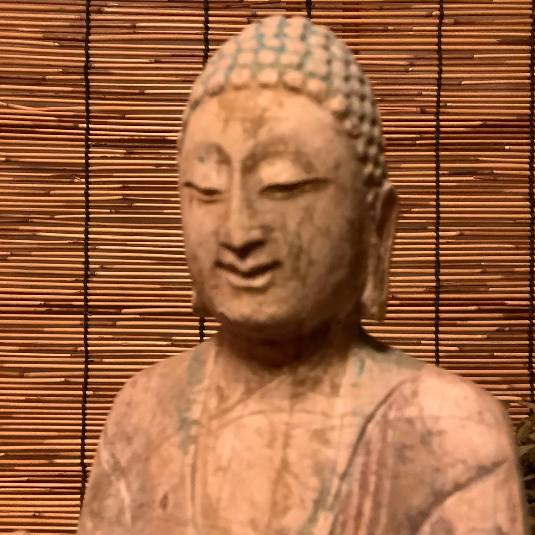 マツ様keep北魏「石仏阿弥陀如来」南北朝時代・北斎・北魏様式・大乗仏教寺院放出