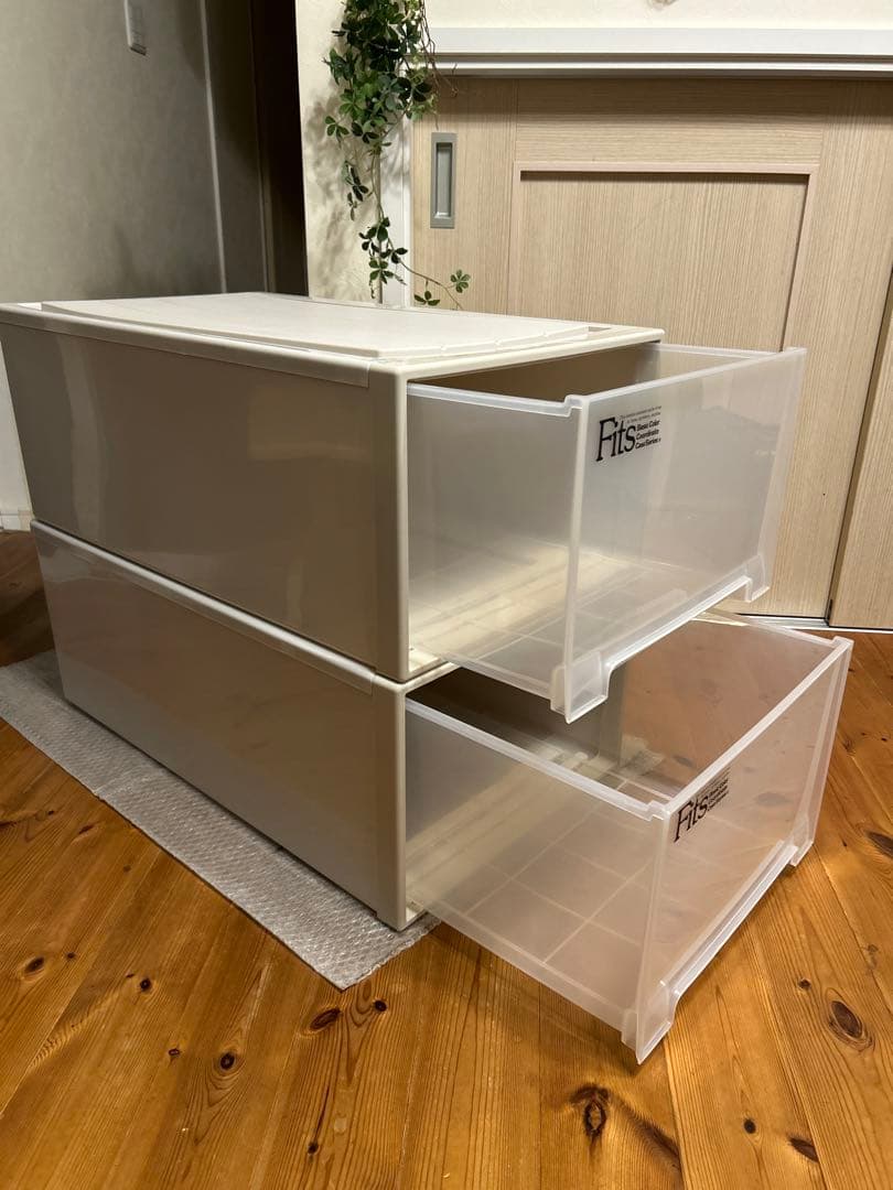 2個 まとめて　フィッツケース ディープL 幅44*奥行74*高さ30cm