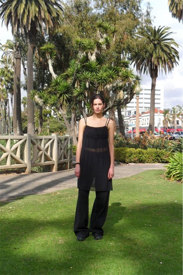 ワンピース LOW CLASSIC SHEER RIBBON LAYERED DRESS
