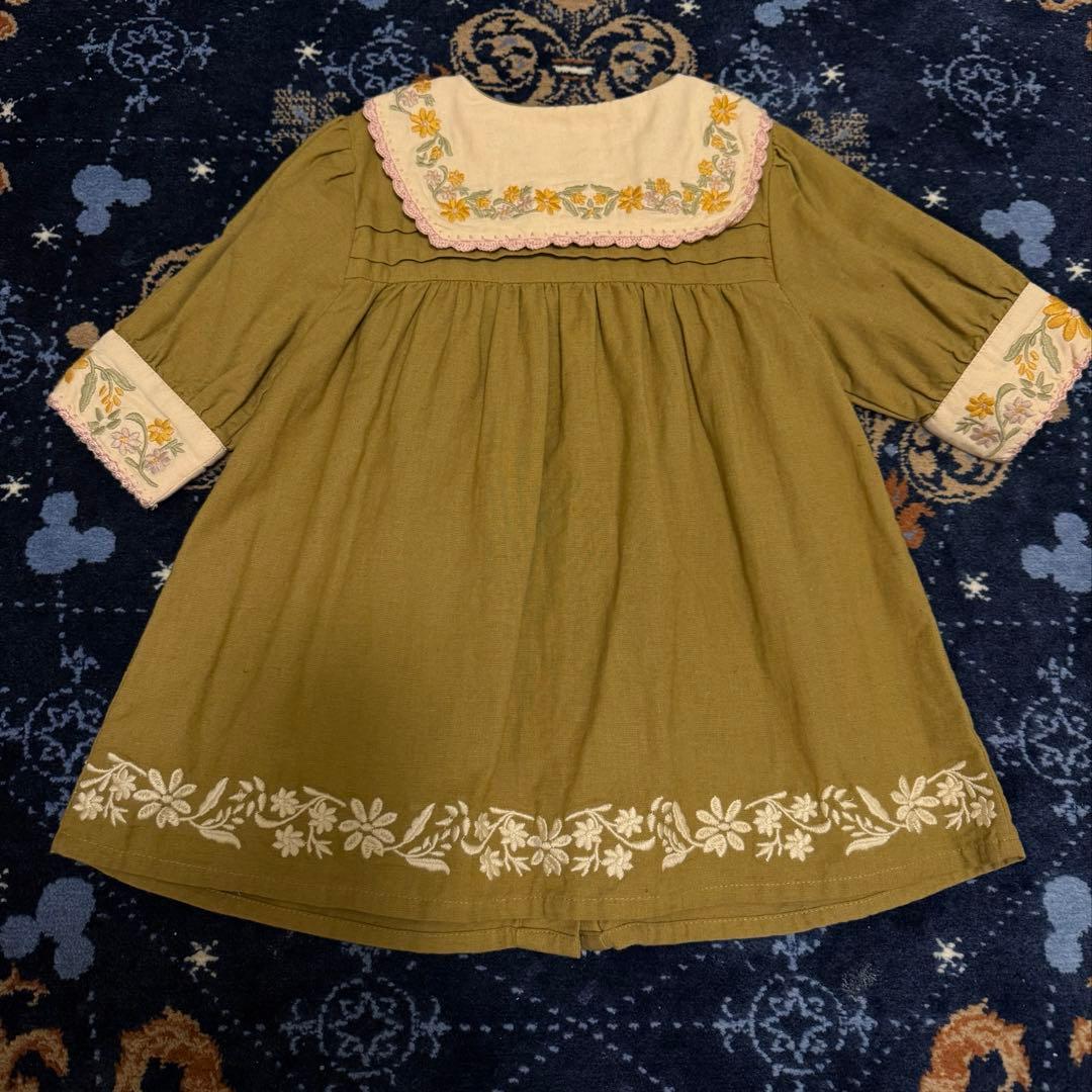 ワンピース Baby Bette Dress - Dried Moss 18-24M