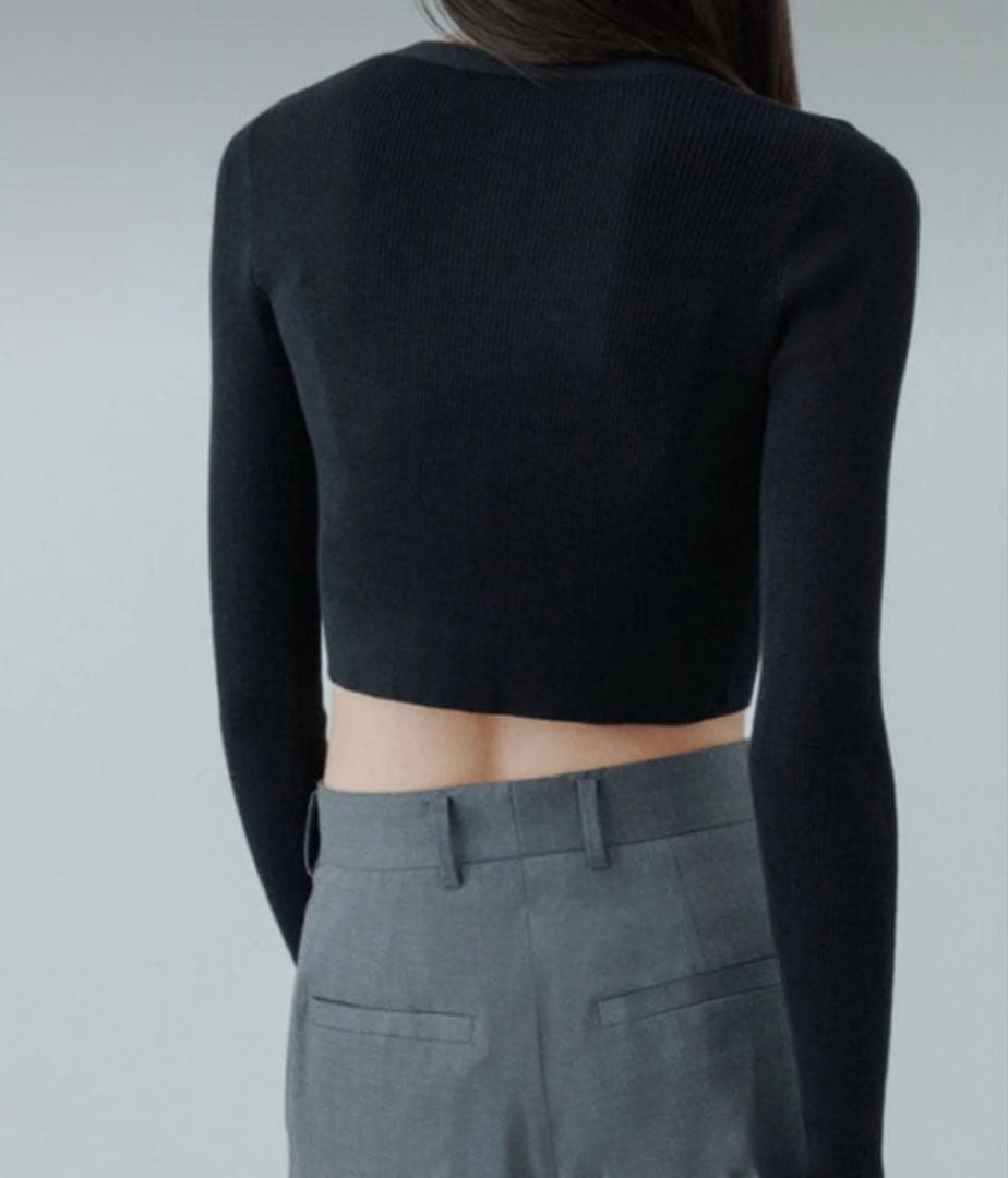 yo BIOTOP silk cotton カーディガン　ブラック