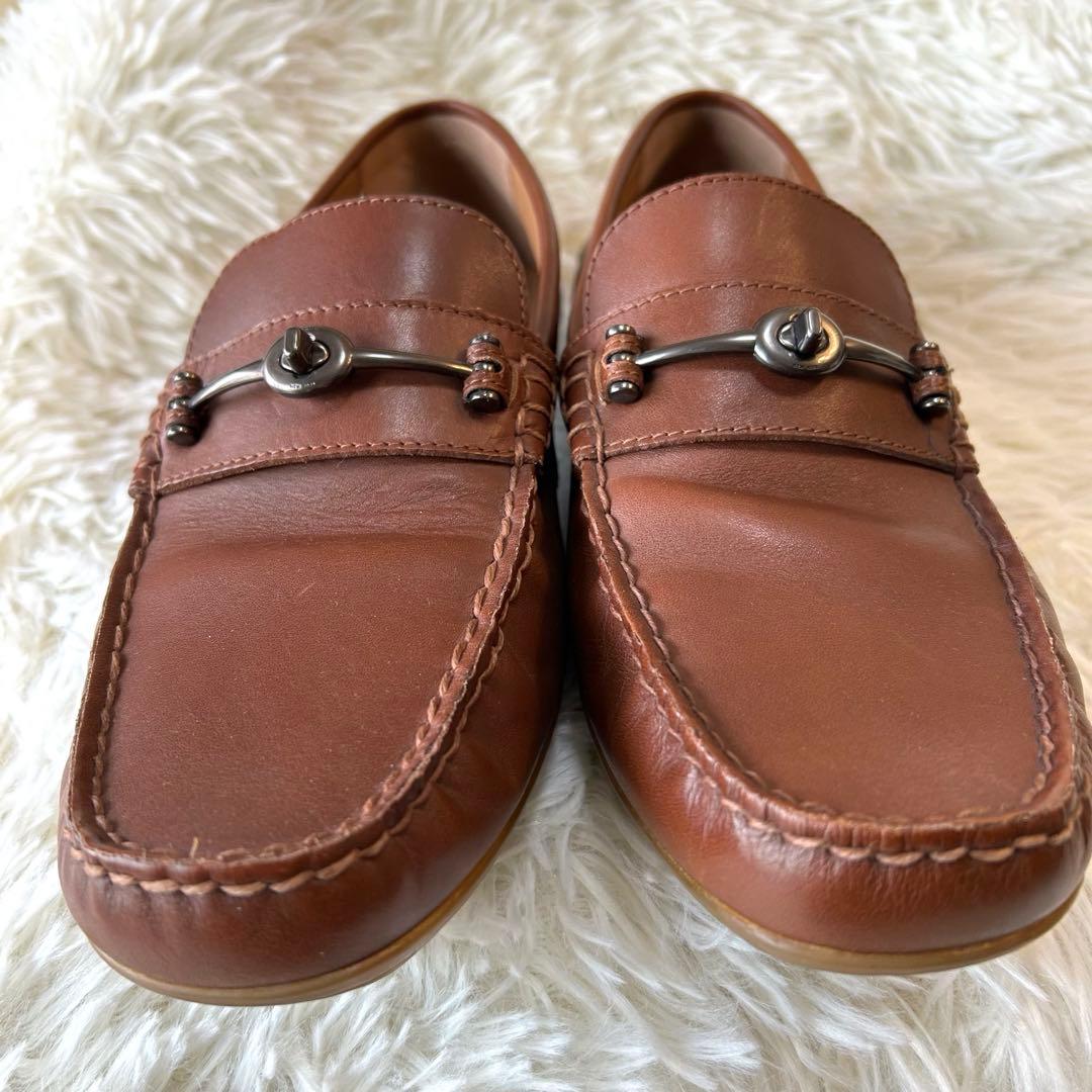 極美品　COACH ビットローファー　ドライビングシューズ　ブラウン　25.5