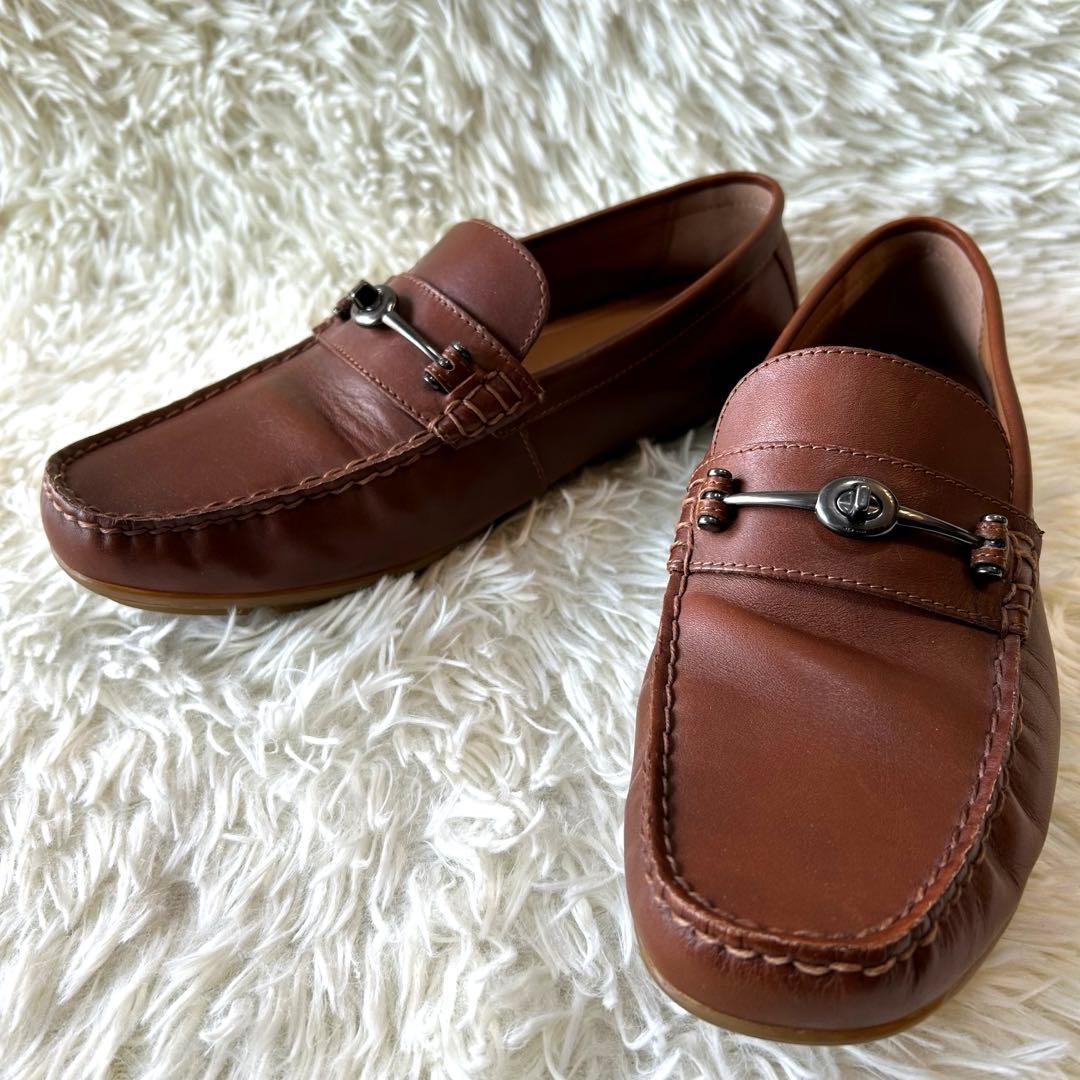 極美品　COACH ビットローファー　ドライビングシューズ　ブラウン　25.5