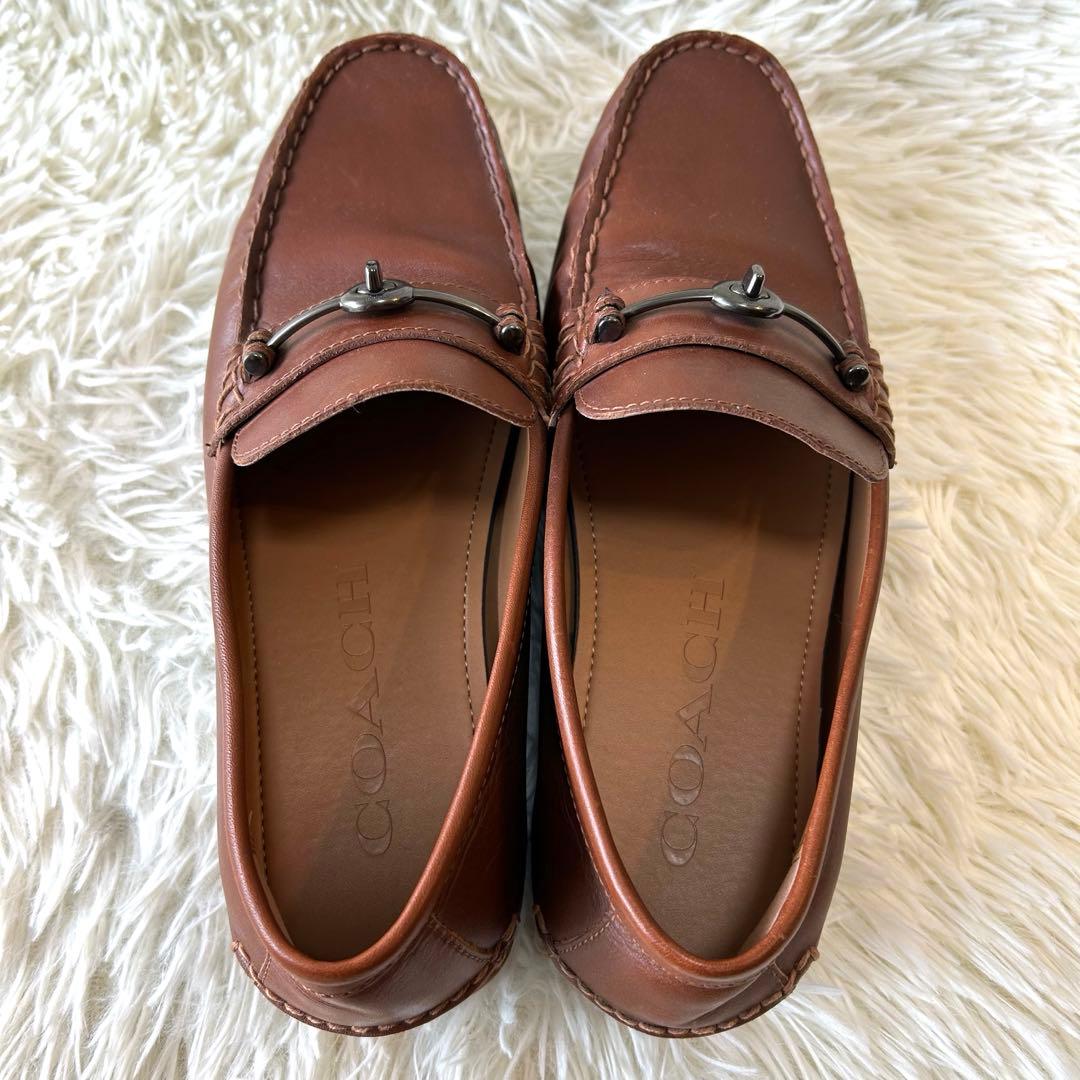 極美品　COACH ビットローファー　ドライビングシューズ　ブラウン　25.5
