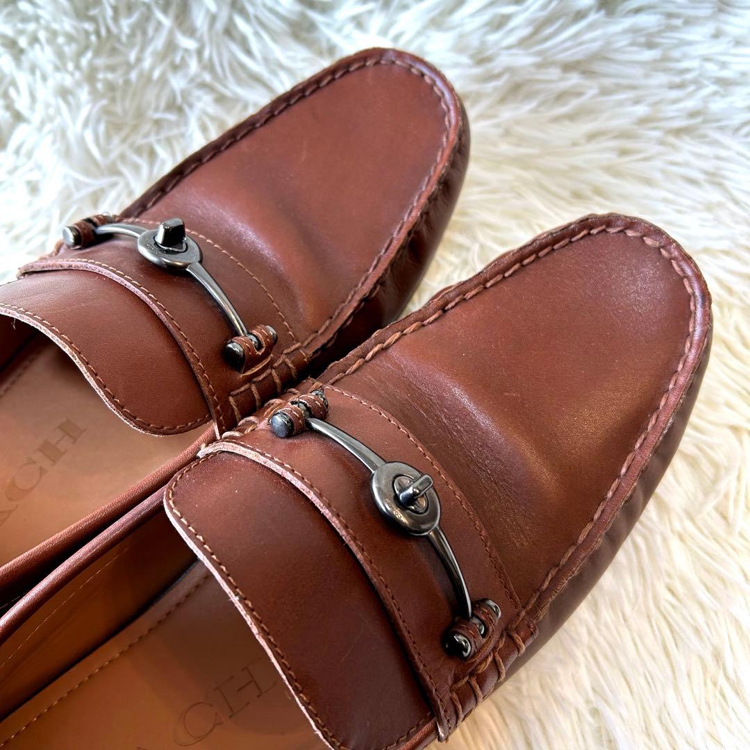 極美品　COACH ビットローファー　ドライビングシューズ　ブラウン　25.5