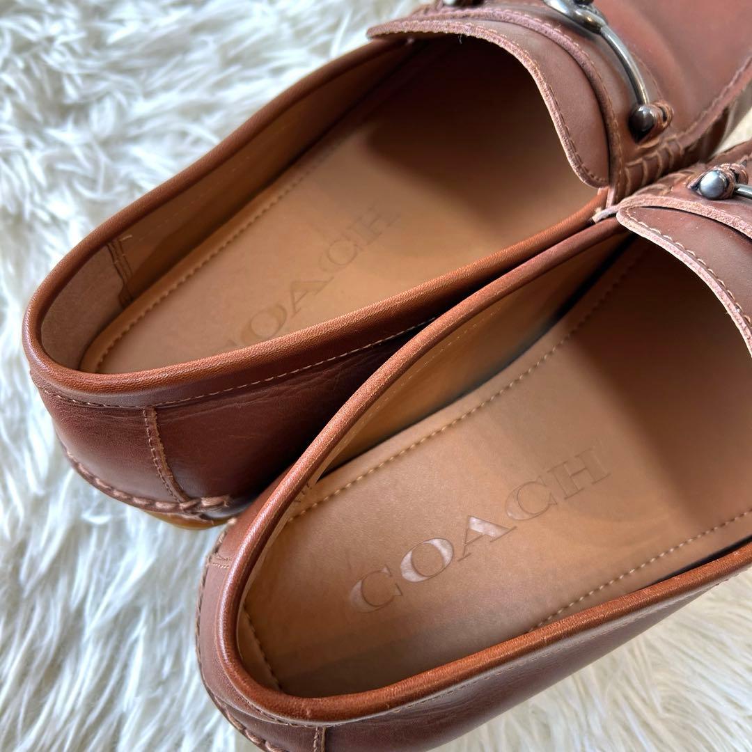 極美品　COACH ビットローファー　ドライビングシューズ　ブラウン　25.5