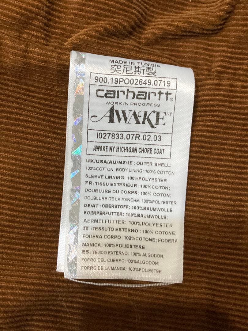 n*w様 未使用 Carhartt WIP × Awake ミシガン チョア コ