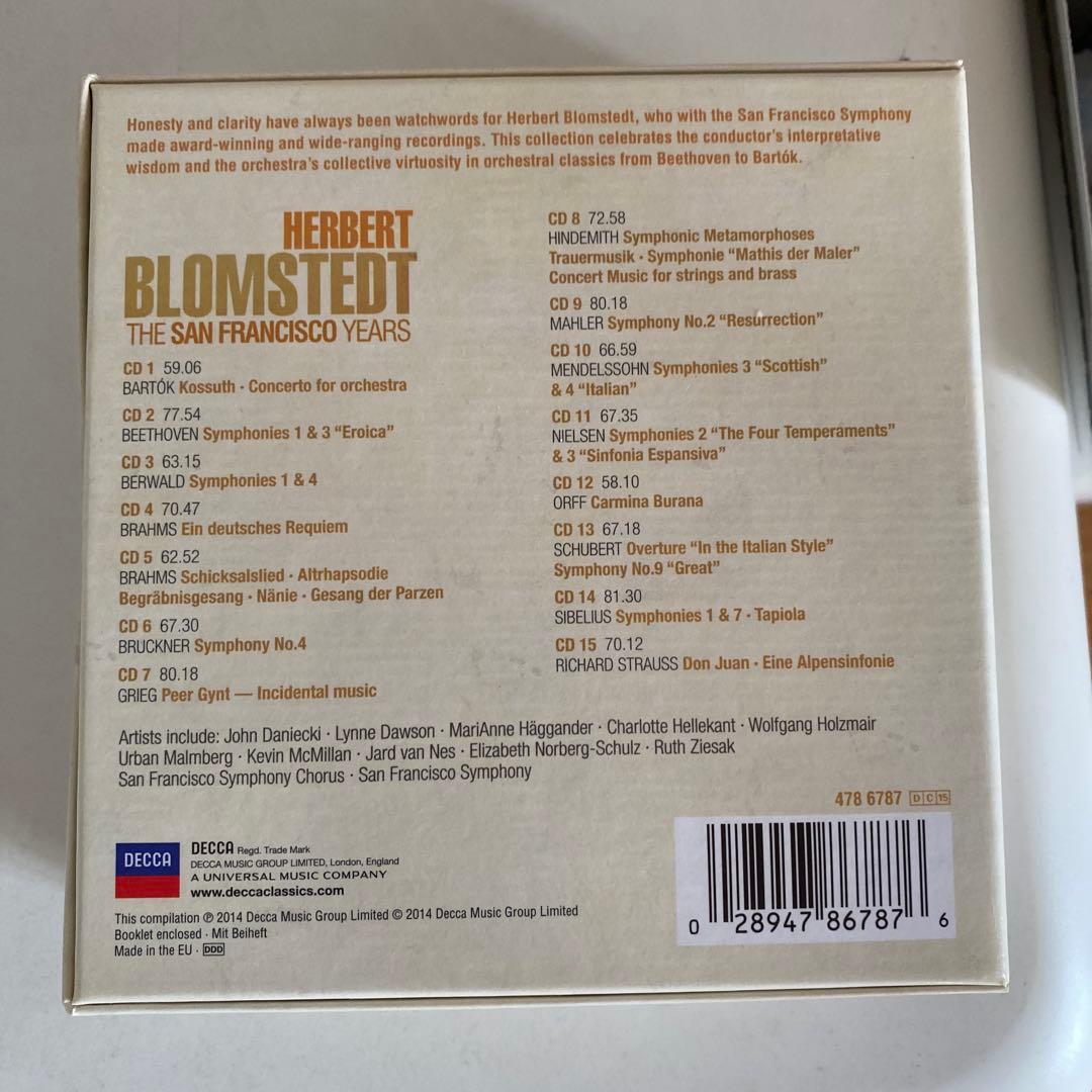 ブロムシュテット　サン・フランシスコ　イヤーズ 15CDs