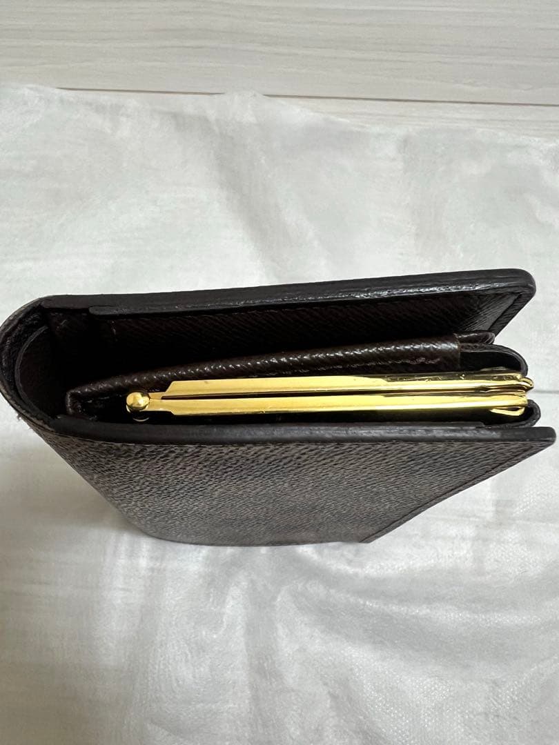 ルイヴィトン ダミエ がま口 二つ折り財布 美品‼️