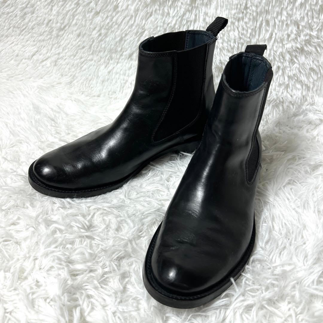 【美品】ADOLFO CARLI レザーサイドゴアブーツ 37 23.5cm