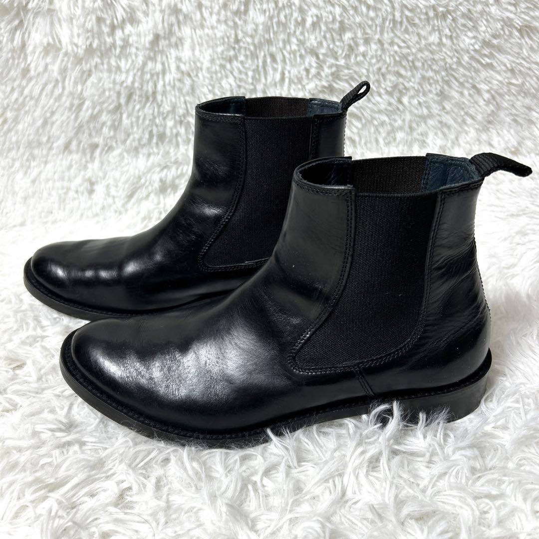 【美品】ADOLFO CARLI レザーサイドゴアブーツ 37 23.5cm