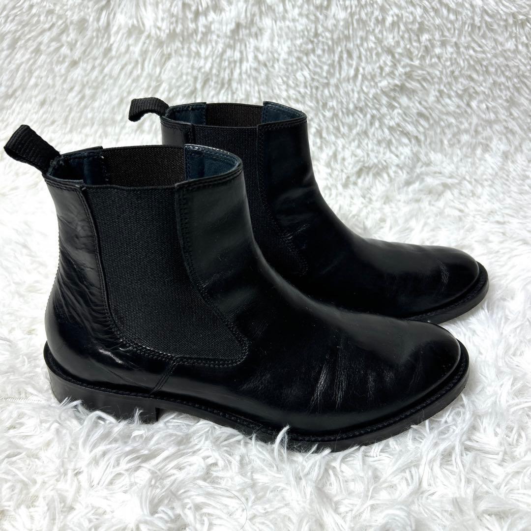 【美品】ADOLFO CARLI レザーサイドゴアブーツ 37 23.5cm