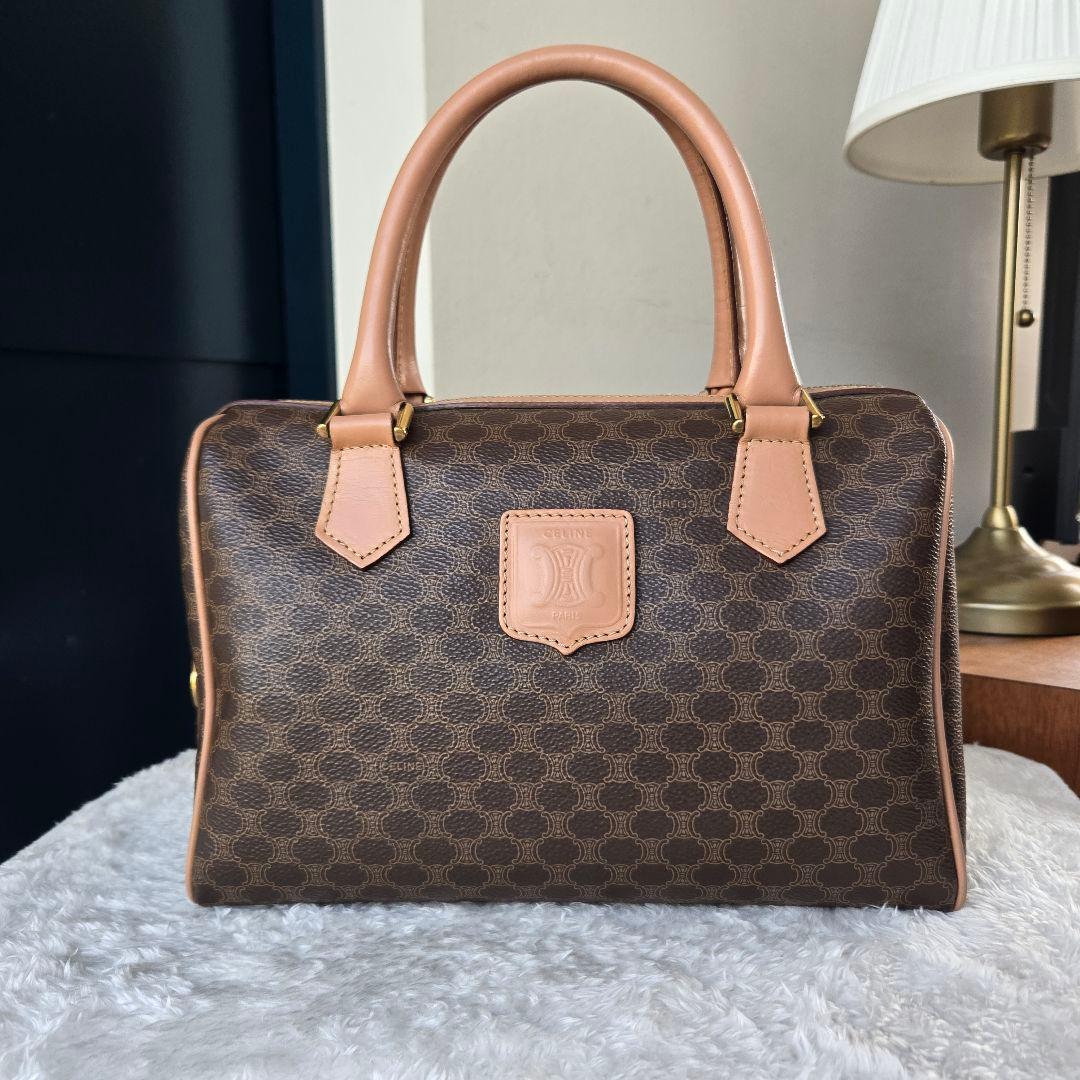 ⭐CELINE⭐　美品　セリーヌ　ミニボストンバッグ　マカダム柄　トリオンフ