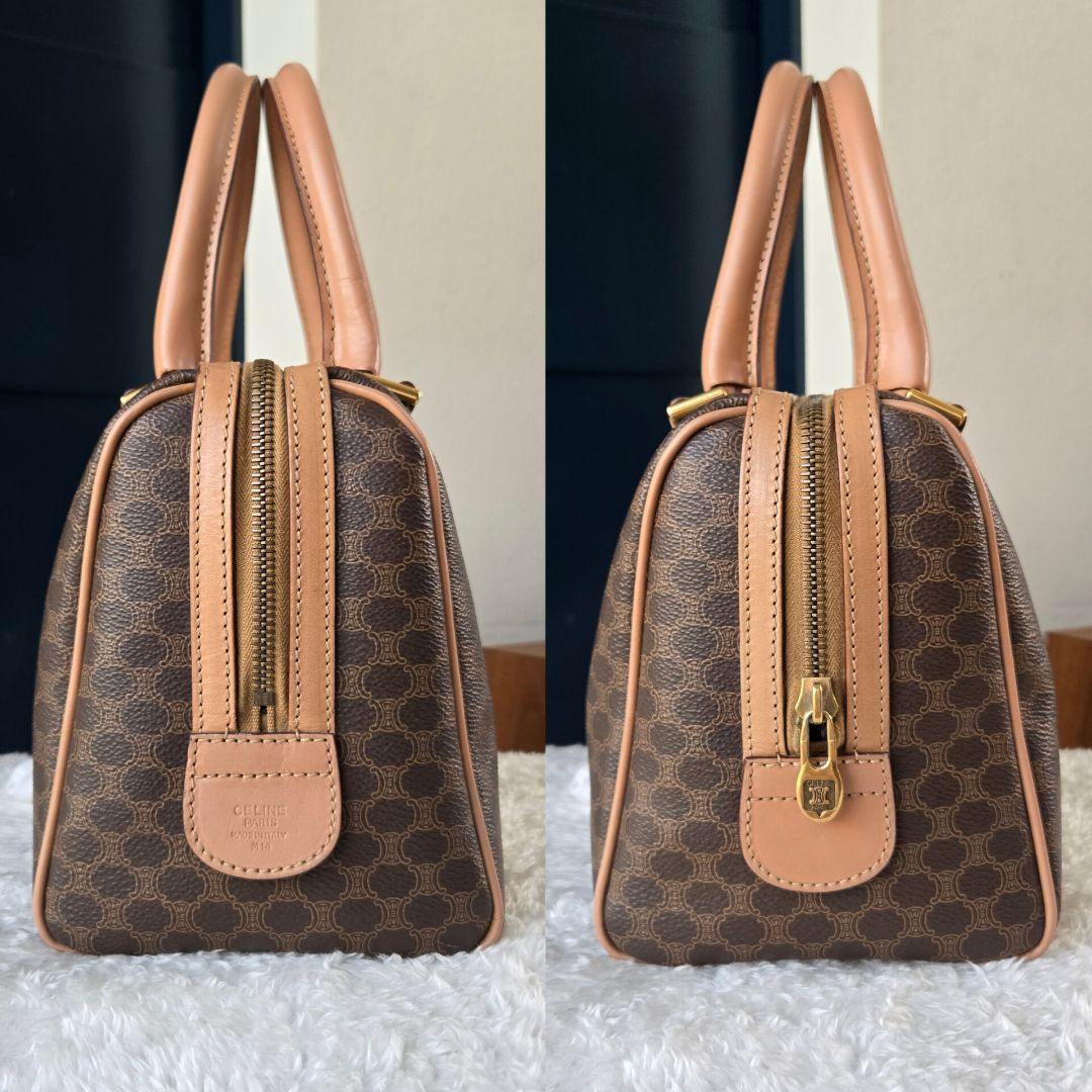 ⭐CELINE⭐　美品　セリーヌ　ミニボストンバッグ　マカダム柄　トリオンフ