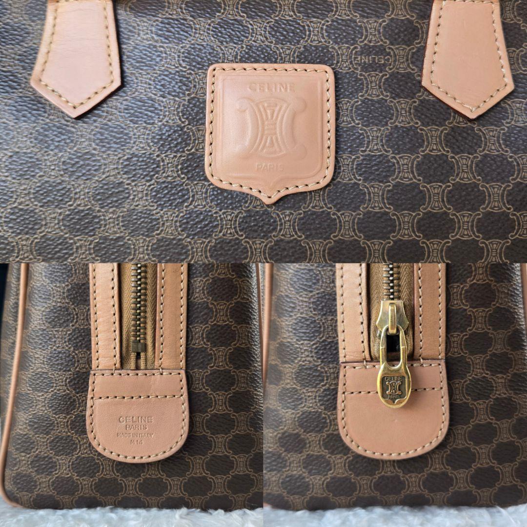 ⭐CELINE⭐　美品　セリーヌ　ミニボストンバッグ　マカダム柄　トリオンフ
