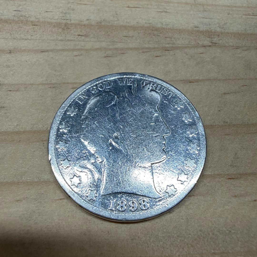 1898年 バーバー50セント銀貨3枚セット