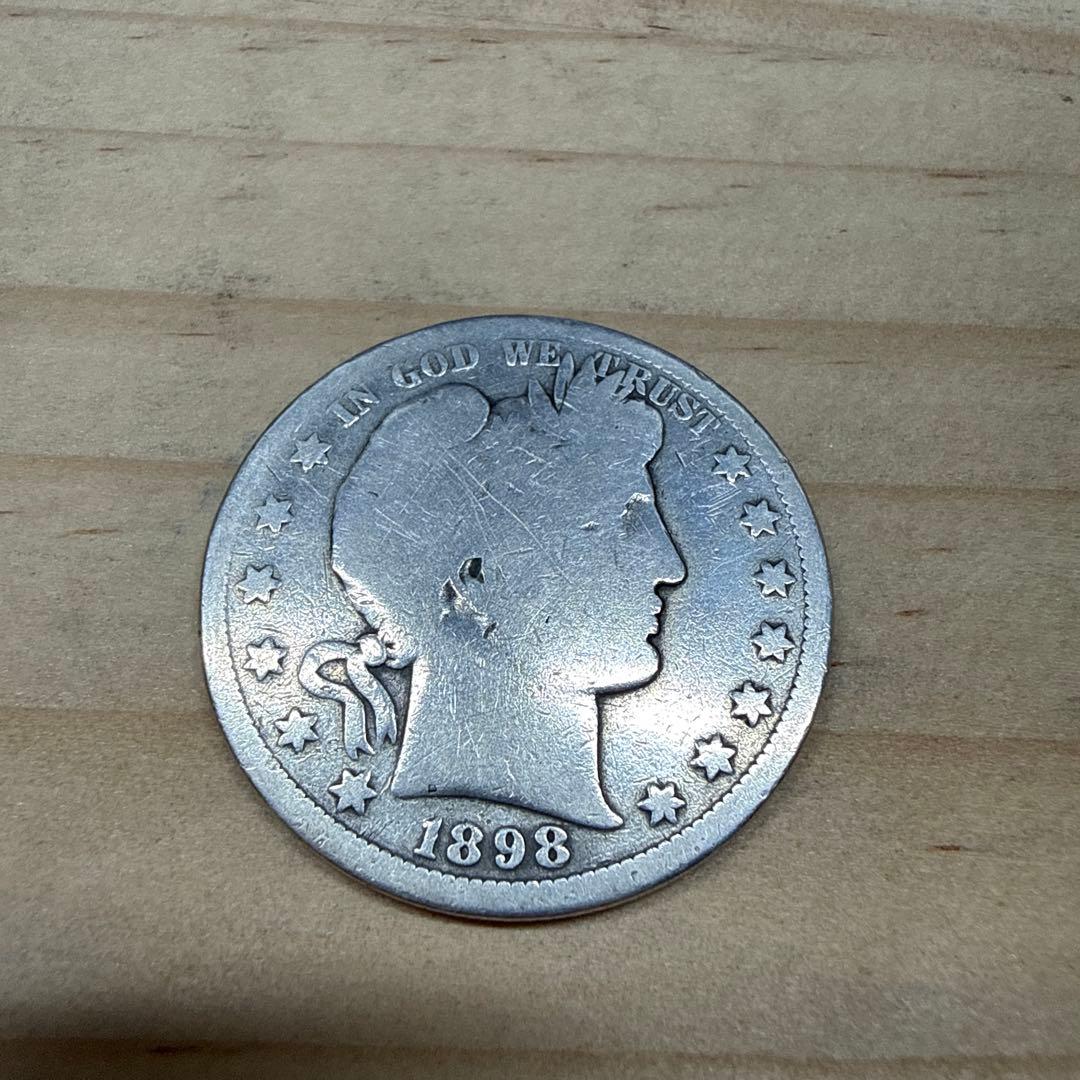 1898年 バーバー50セント銀貨3枚セット