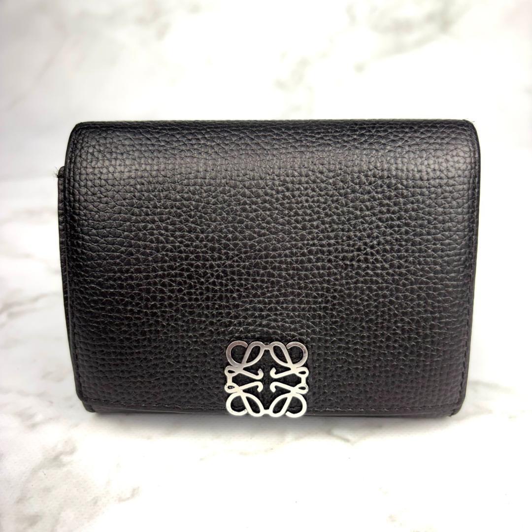 【極美品】LOEWE⭐ロエベ【トライフォールド・ウォレット】アナグラム 折り財布