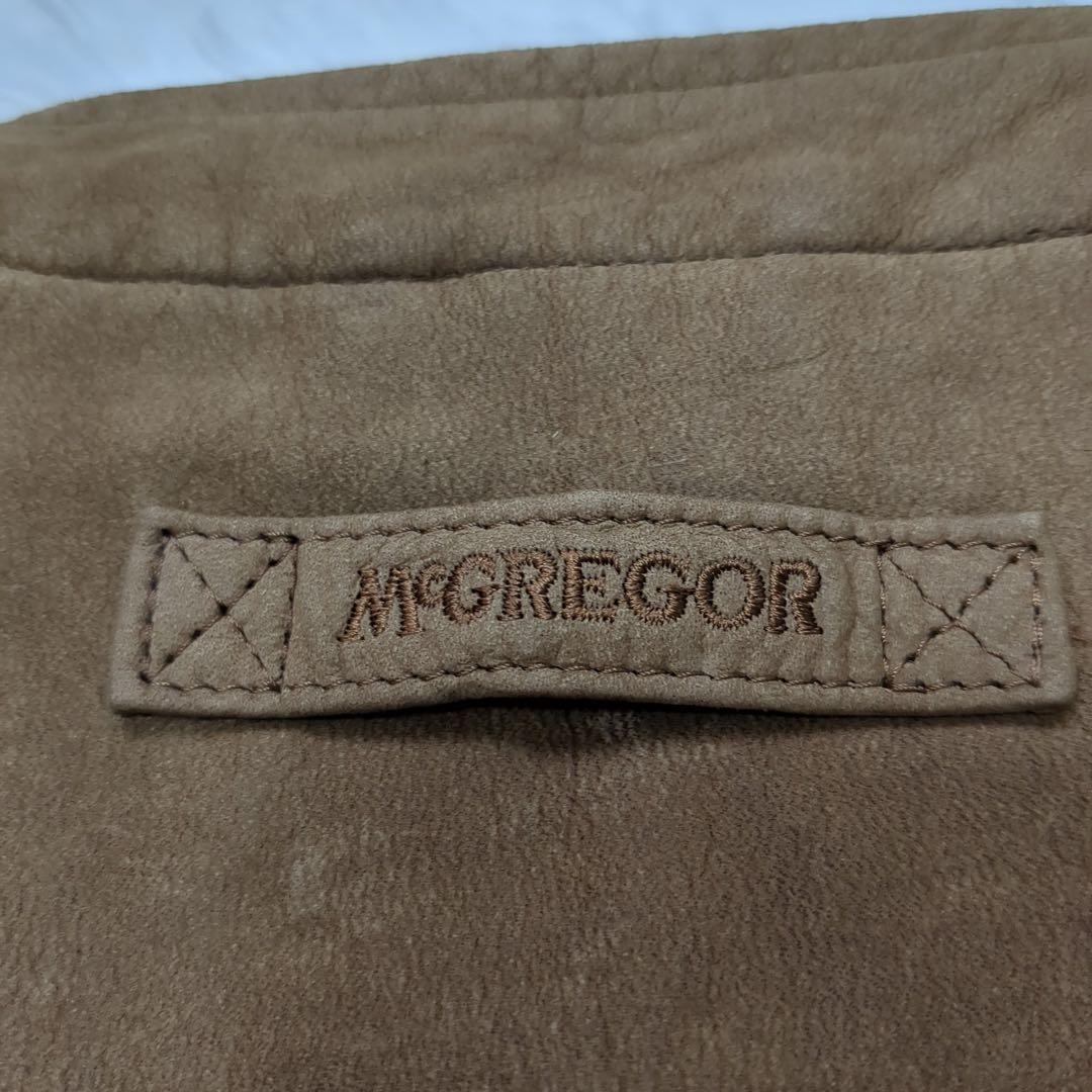90s McGREGOR 本革 レザーハンティングベスト 裏チェック zz