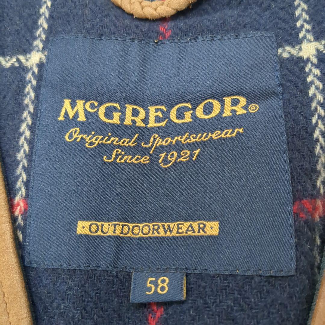 90s McGREGOR 本革 レザーハンティングベスト 裏チェック zz