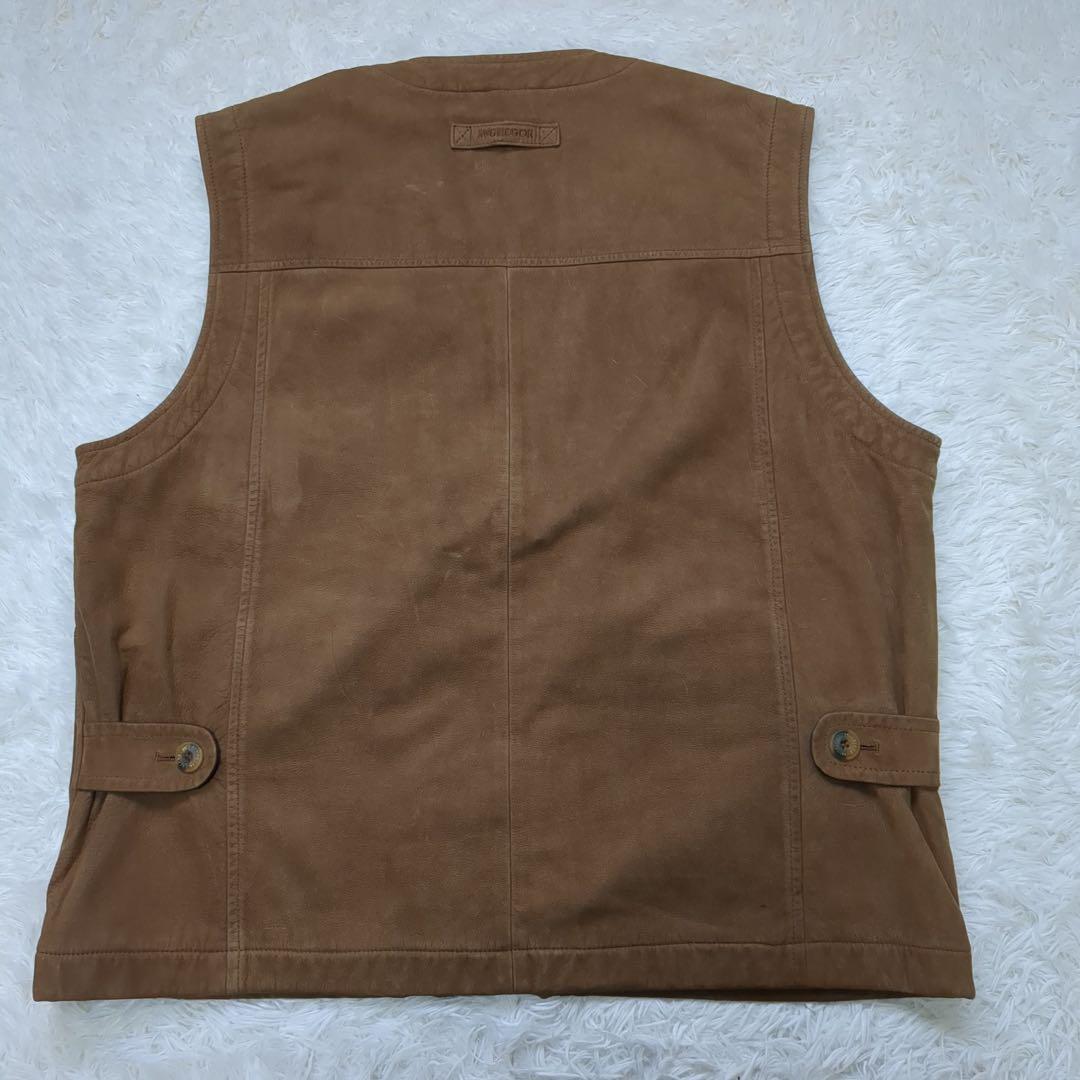 90s McGREGOR 本革 レザーハンティングベスト 裏チェック zz