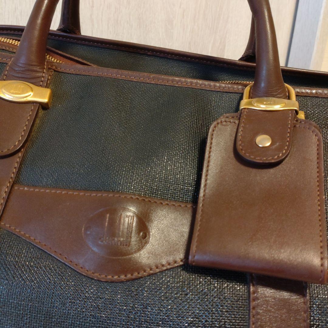 dunhillダンヒル　ボストンバッグ　旅行バッグ　ブラック　ブラウン　レザー