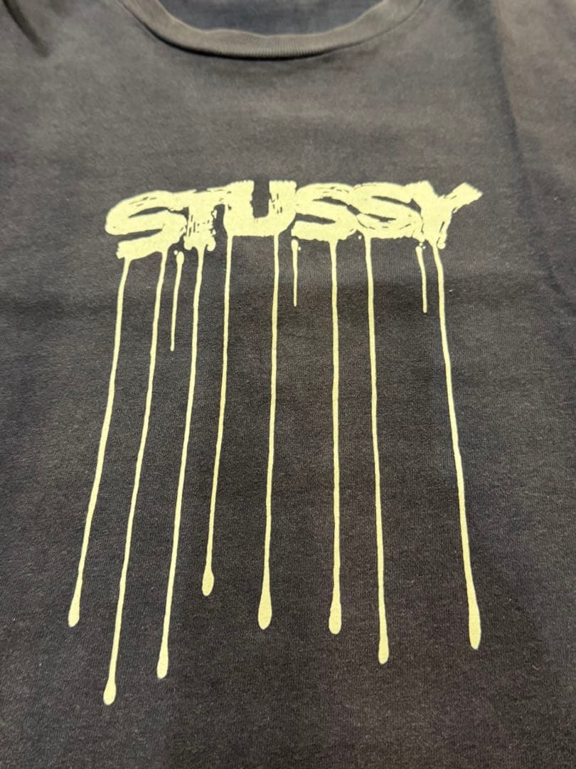 90s USA製　良フェード　シングルステッチ STUSSY ダークネイビー