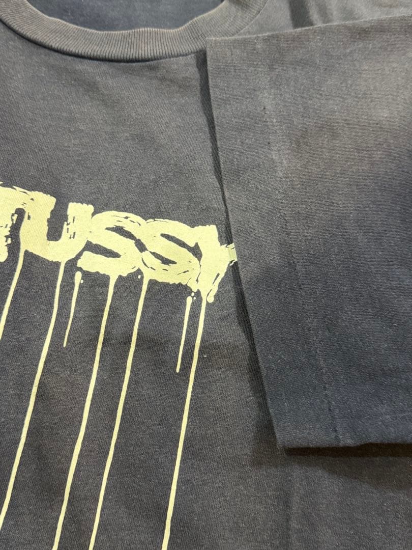 90s USA製　良フェード　シングルステッチ STUSSY ダークネイビー