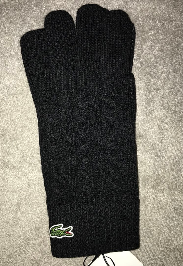 ✨新品・タグ付き✨LACOSTE ラコステ　メンズ　ケーブルニットグローブ