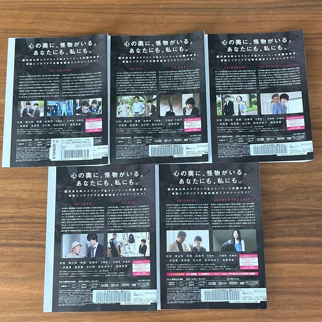 ON 異常犯罪捜査官 藤堂比奈子 DVD 全5巻　全巻セット