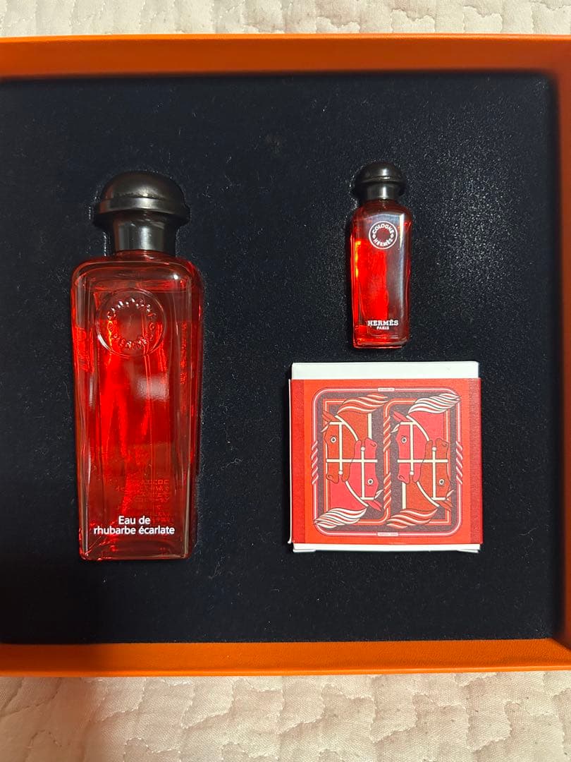 HERMES コロン エルメス オードゥ ルバーブ エカルラット ソープ セット