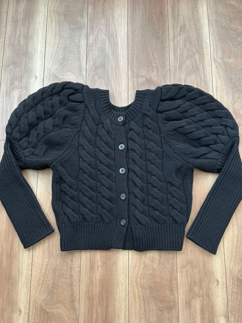 【美品】☆HEVE☆Bubbly 2way Cable Cardigan 黒☆