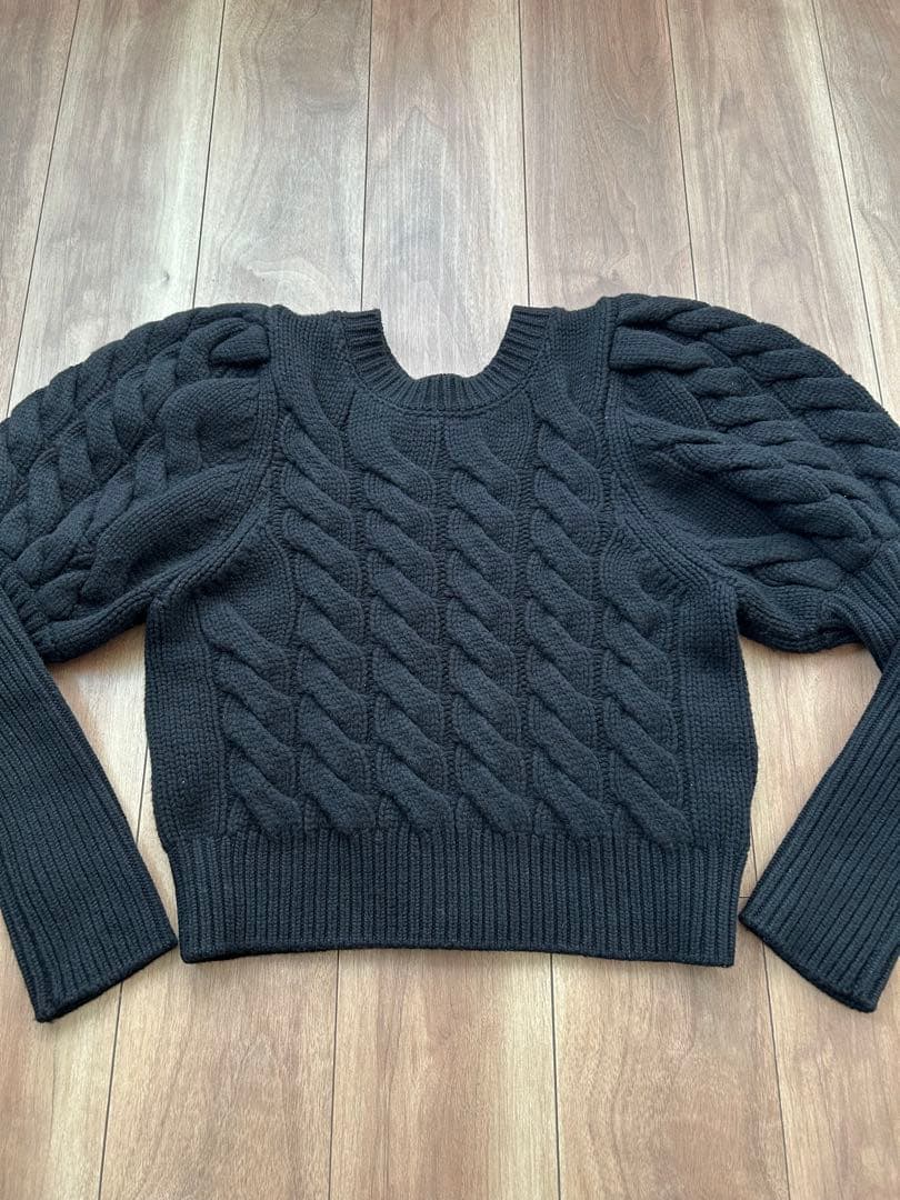 【美品】☆HEVE☆Bubbly 2way Cable Cardigan 黒☆