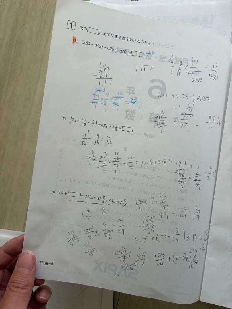 2025年SAPIX 月次組分 志望校判定 合格力オープン 6年生 15回分