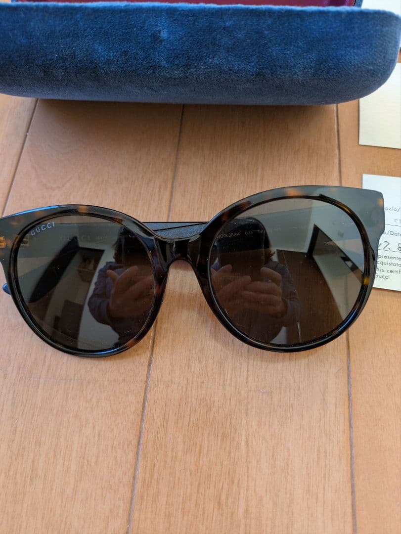 GUCCI ブラック キャットアイ サングラス