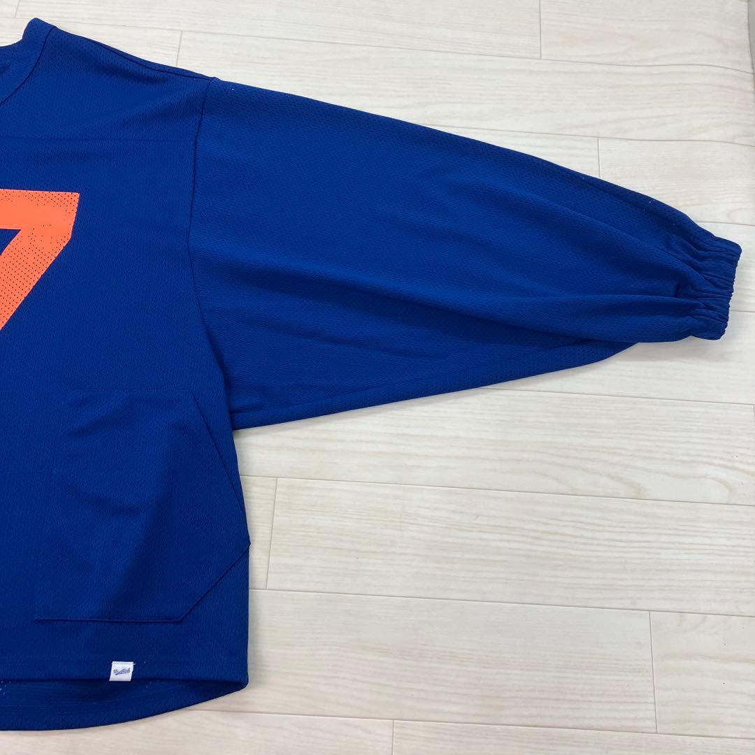 WOODBLOCK フットボール 長袖シャツ メッシュ素材 XTR別注 青 XL