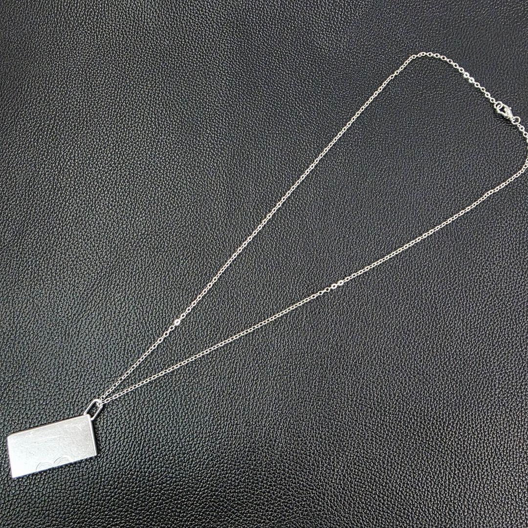 HERMES エルメス ネックレス シンボルプレート 希少 メンズ シルバー