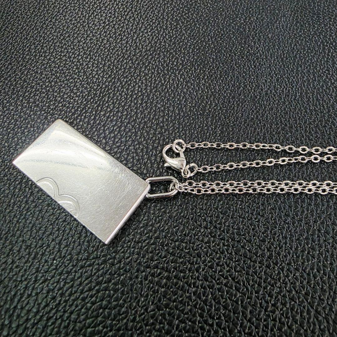 HERMES エルメス ネックレス シンボルプレート 希少 メンズ シルバー