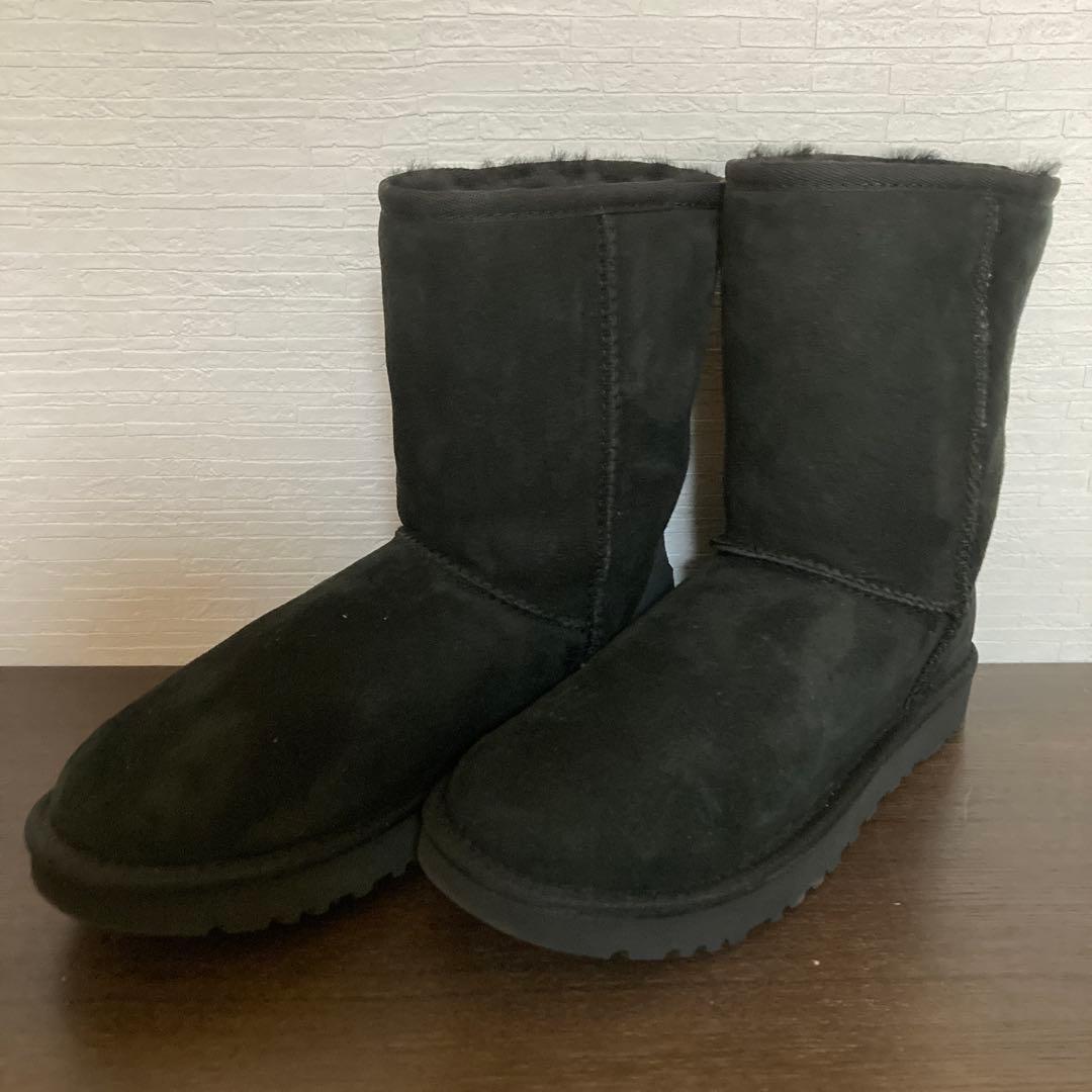 UGG アグ ムートンブーツ 黒 ブラック 25cm