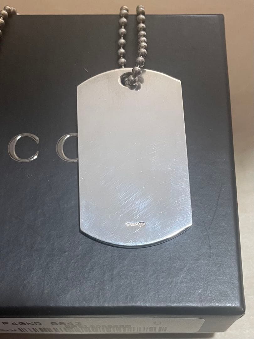 GUCCI グッチ ドッグタグ プレート ネックレス SV925 シルバー925