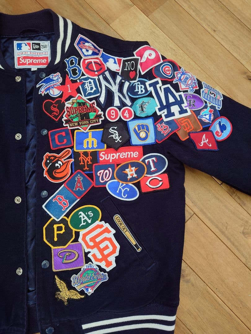 SUPREME　NEWERA　MLB 20SS VARSITYJACKET　L